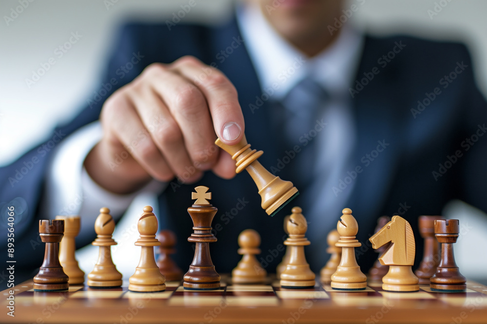 custom made wallpaper toronto digitalBusinessman moving chess piece on chess board game