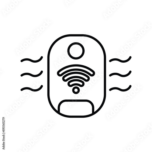 air purifier line icon with white background vector stock illustration