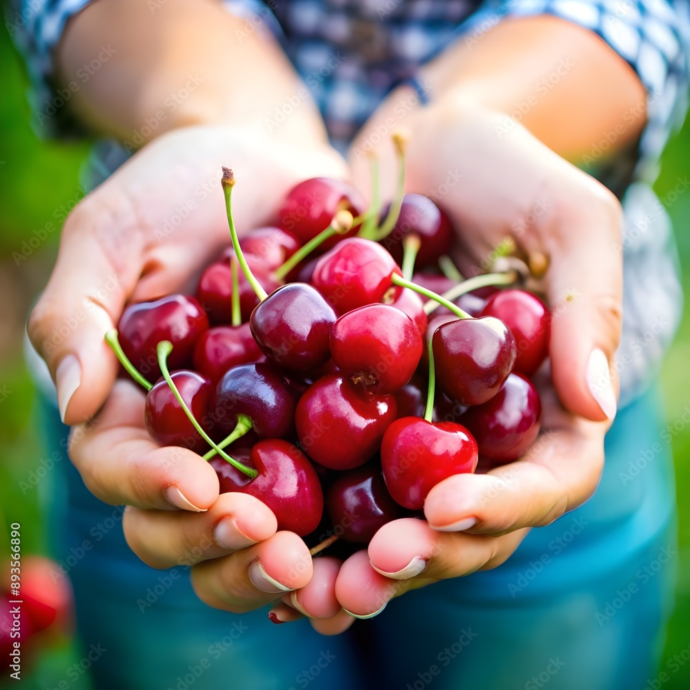 handful of cherries handful of cherries