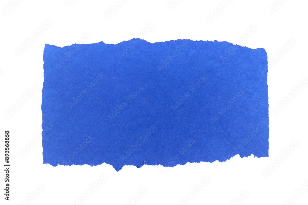 Blue piece of ripped paper edge cardboard texture isolated on white background. Blue piece of ripped paper edge cardboard texture isolated on white background.