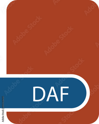 DAF File format icon with contour