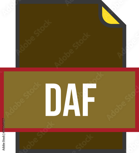 DAF File icon fill and outline crisp corners