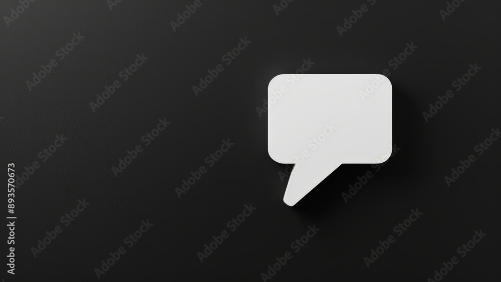 Paper Speech Bubble on Black Background Paper Speech Bubble on Black Background