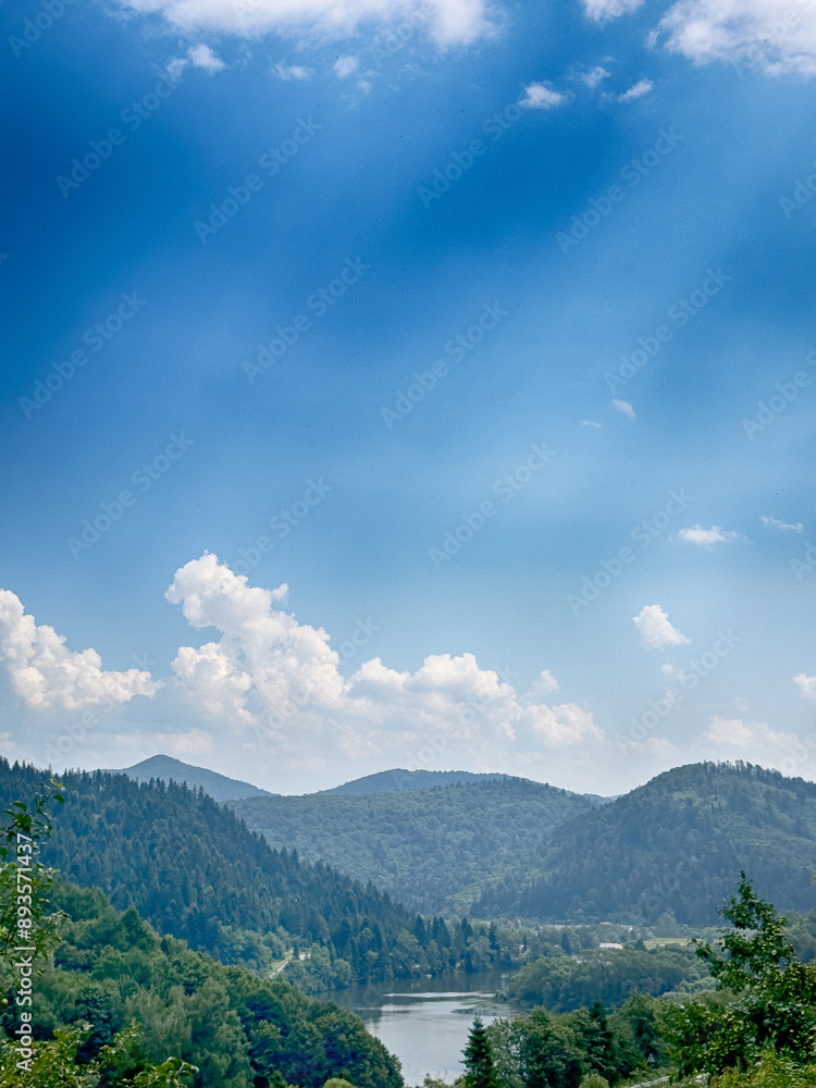 The landscape of Carpathian Mountains in the cloudy weather. Perfect weather condition in the summer season The landscape of Carpathian Mountains in the cloudy weather. Perfect weather condition in the summer season