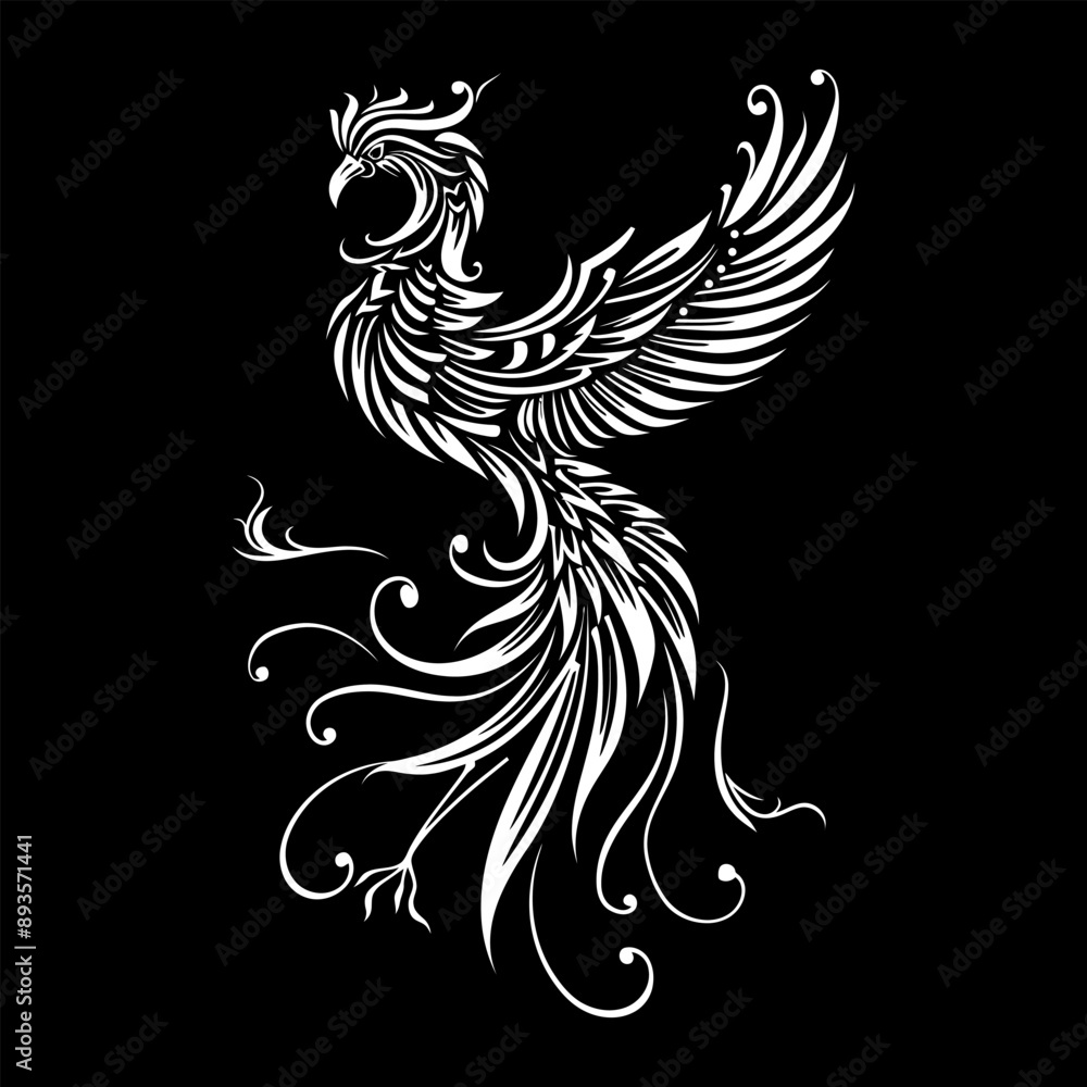 Fototapeta premium phoenix bird vector illustration design