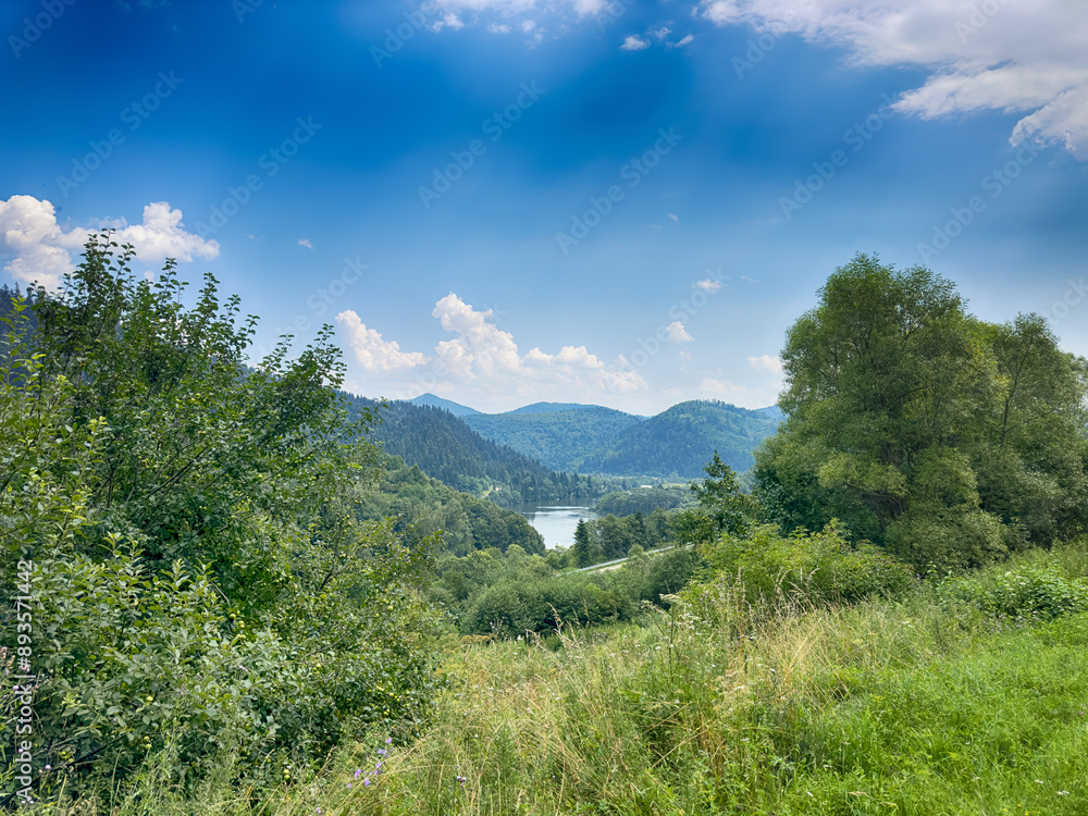 The landscape of Carpathian Mountains in the cloudy weather. Perfect weather condition in the summer season The landscape of Carpathian Mountains in the cloudy weather. Perfect weather condition in the summer season