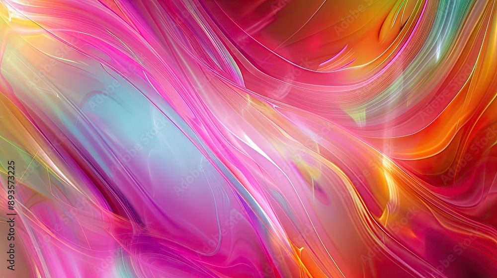 Lively neon lime and fuchsia wallpaper with swirling patterns and light streaks Lively neon lime and fuchsia wallpaper with swirling patterns and light streaks