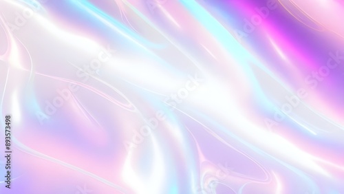 Holographic background light refraction texture overlay effect for photo and mockups. Organic drop diagonal holographic flare on a white wall. Shadows for natural light effects. Blurred rainbow light
