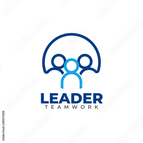 Art & Business teamwork leader logo vector designIllustration