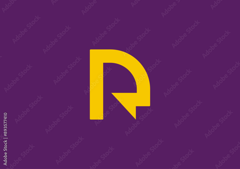 simple an energic, monogram logo letter P and R simple an energic, monogram logo letter P and R