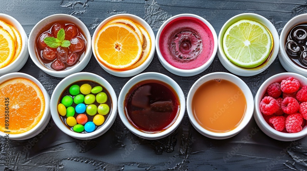 Fruit and Soda Sampler - Colorful and Fresh Snack Platter Fruit and Soda Sampler - Colorful and Fresh Snack Platter