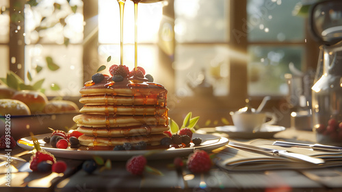 pancake with berries