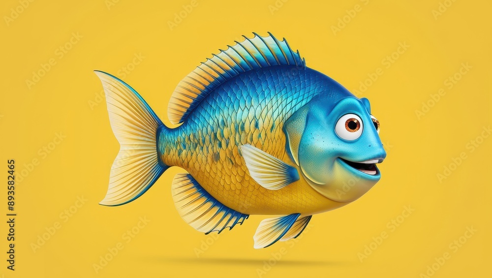 Colorful Siamese fighting fish isolated on a white background, featuring a cartoon-style illustration of an aquatic animal in a tropical and underwater theme Colorful Siamese fighting fish isolated on a white background, featuring a cartoon-style illustration of an aquatic animal in a tropical and underwater theme