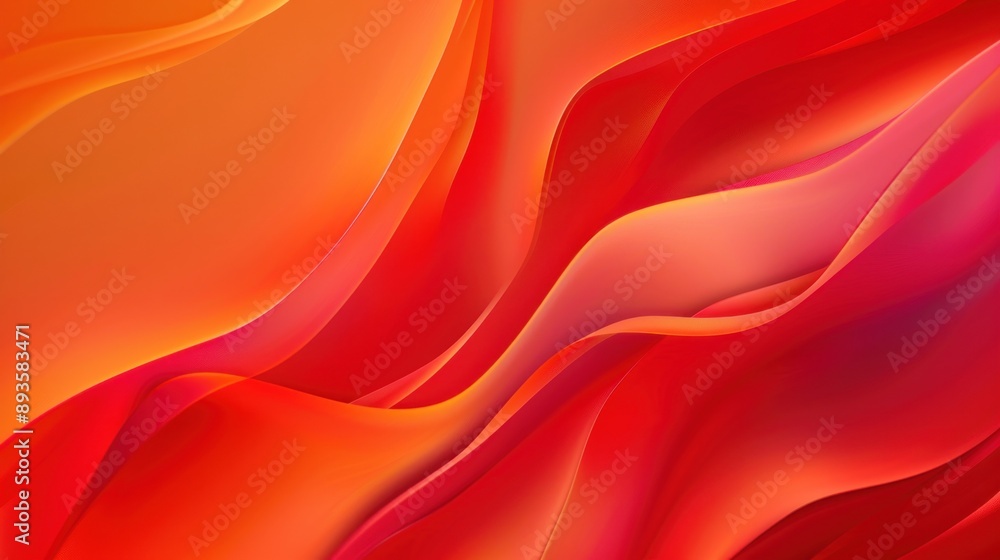 Obraz premium Abstract Red and Orange Waves