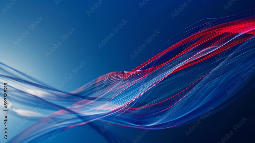 Abstract Blue and Red Swirling Lines Abstract Blue and Red Swirling Lines