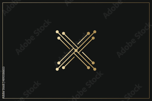 X Letter Trademark Brand Logo	
