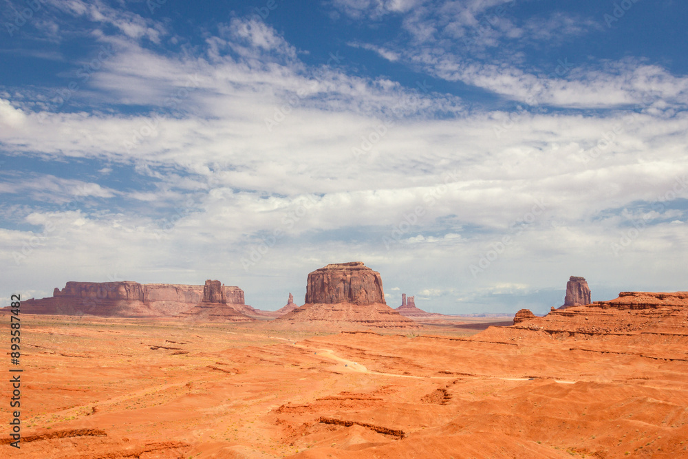 Beautiful monument valley in the desert of Arizona