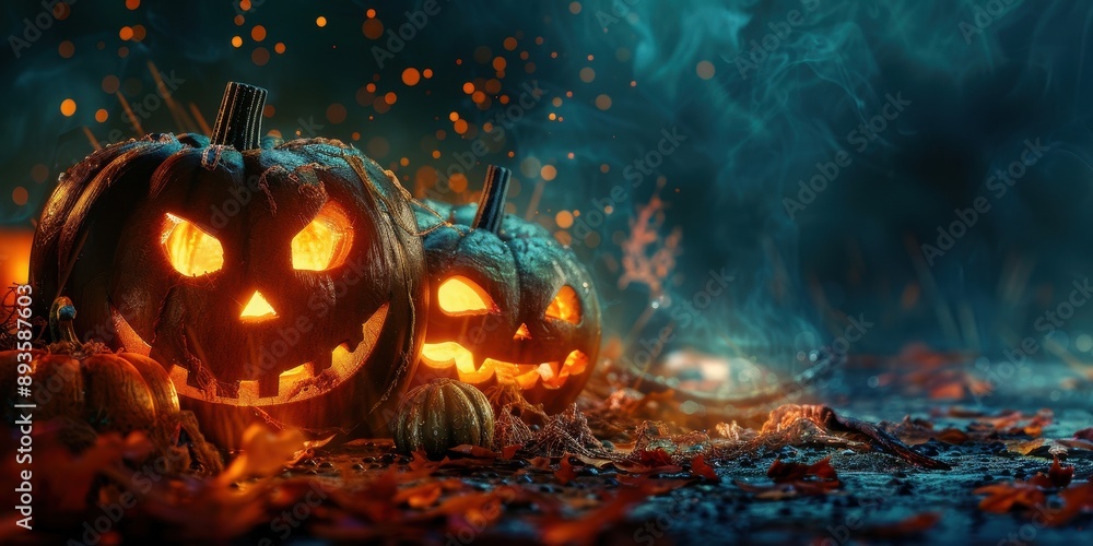 Fototapeta premium Minimalistic Halloween Background