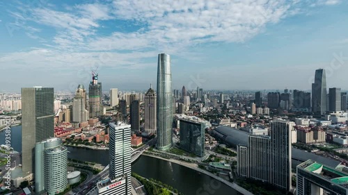 Downtown Tianjin, Dramatic Sky / Tianjin, China photo