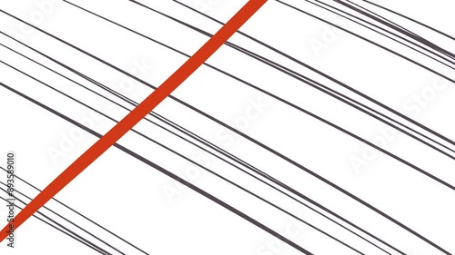 A red stripe moves over the diagonal lines. photo