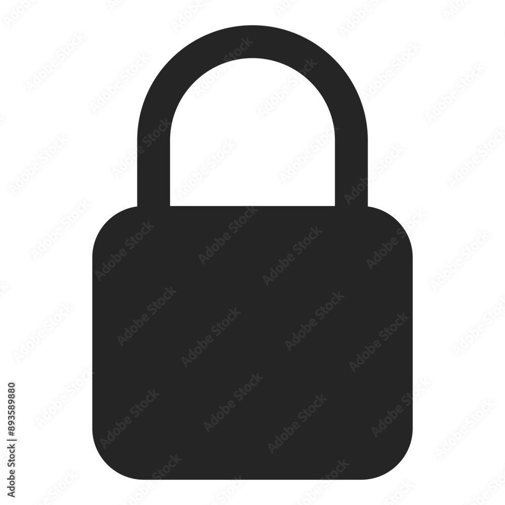 Lock icon isolated on white background Lock icon isolated on white background