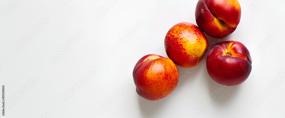 Ripe nectarine isolated on a white background ,Fresh red juicy natural apples on white isolated background Ripe nectarine isolated on a white background ,Fresh red juicy natural apples on white isolated background