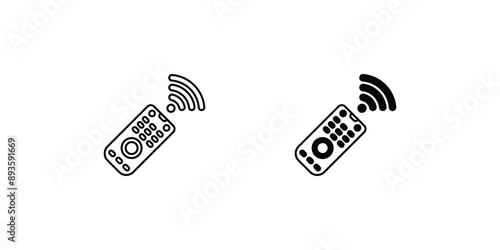 remote control set icon with white background vector stock illustration