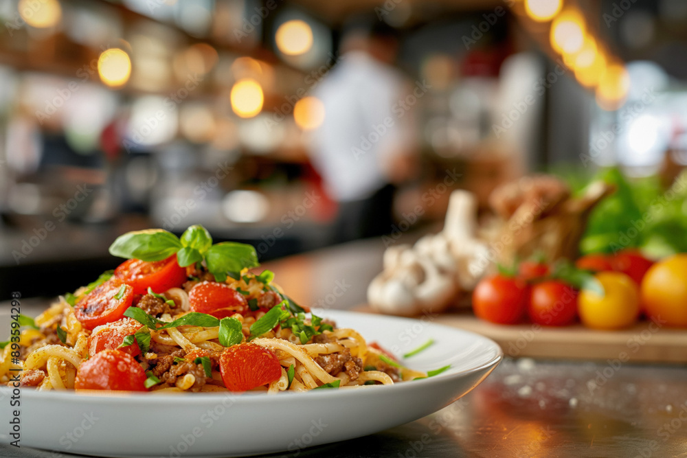 Pasta bolognese - popular italian dish Pasta bolognese - popular italian dish