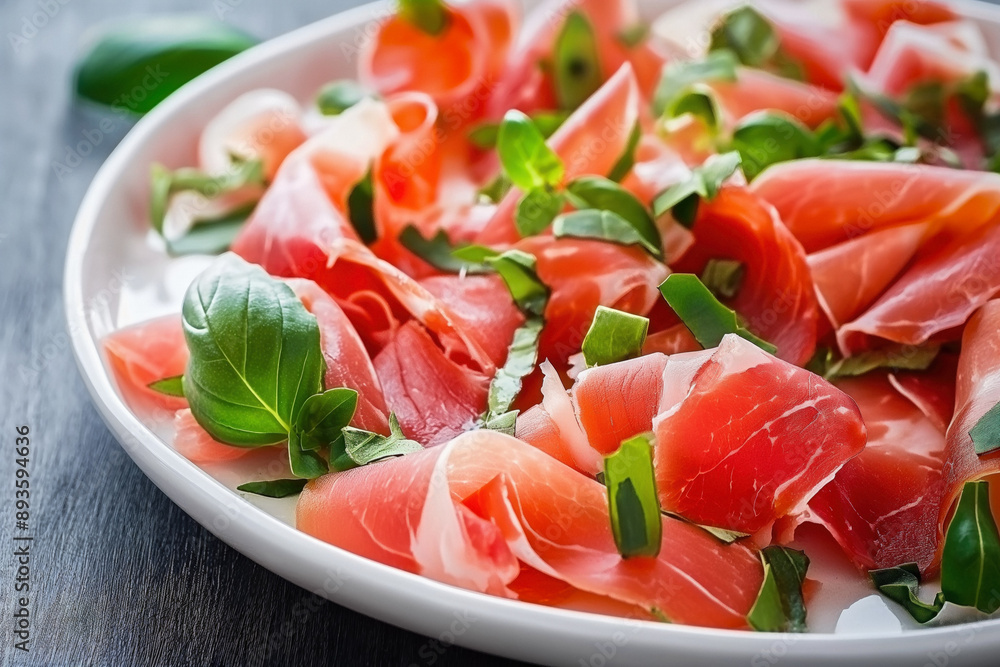 Prosciutto crudo - popular italian dish Prosciutto crudo - popular italian dish