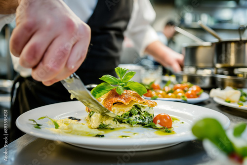 Wallpaper Mural Spinach lasagne - traditional italian cousine Torontodigital.ca