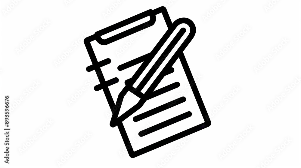 Clipboard with a pencil and paper ready for writing or note-taking Clipboard with a pencil and paper ready for writing or note-taking