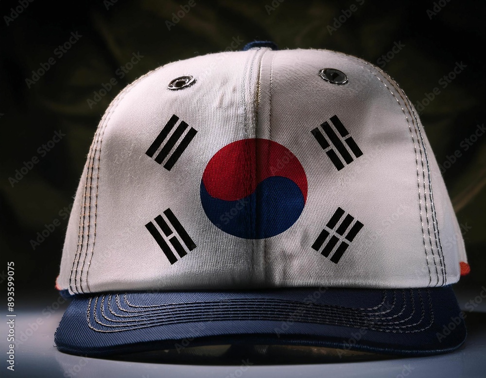 Obraz premium Korean Flag Cap Design for Independence Day