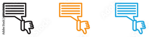 bad feedback icon vector logo set collection for web app ui