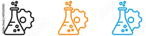Biomedical engineer icon vector logo set collection for web app ui
