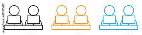 Coworking icon vector logo set collection for web app ui