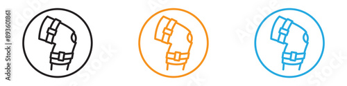 Knee Orthopedic Brace icon vector logo set collection for web app ui