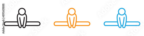 Fitness exercise icon vector logo set collection for web app ui