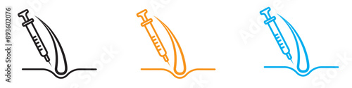 hair transplant icon vector logo set collection for web app ui