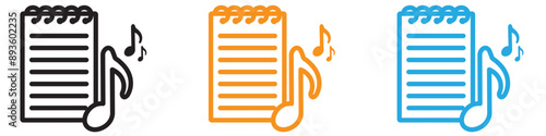 Lyrics icon vector logo set collection for web app ui