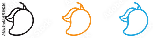 Mango icon vector logo set collection for web app ui