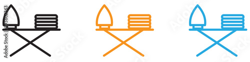 ironing table icon vector logo set collection for web app ui