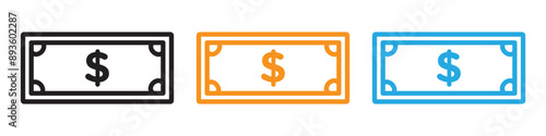 Money icon vector logo set collection for web app ui
