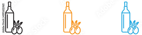 Olive oil icon vector logo set collection for web app ui