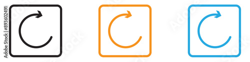 Free Download Repeat reload arrow icon vector logo set collection for web app ui - GFXLoad
