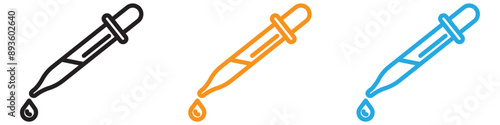 pipette icon vector logo set collection for web app ui