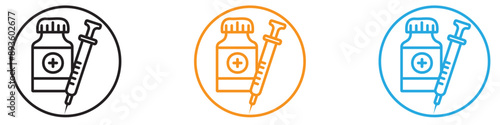vial medical icon vector logo set collection for web app ui