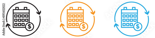 Subscription Model icon vector logo set collection for web app ui
