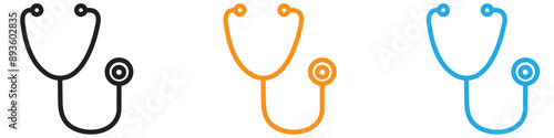 stethoscope icon vector logo set collection for web app ui