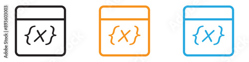 Variable symbol icon vector logo set collection for web app ui
