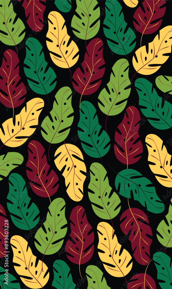 colourful leaf style abstract design colourful leaf style abstract design